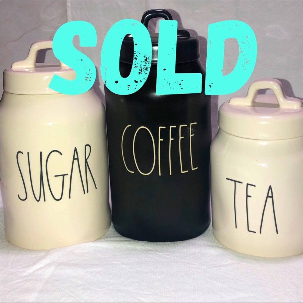 Rae Dunn - Coffee , Sugar & Tea Canisters
